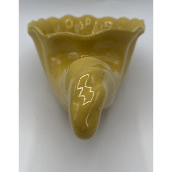 Vintage Frankoma Cornucopia Pottery Desert Gold/Buttercup Glazed Dish 12" #222 - Picture 7 of 14